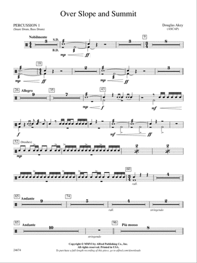 Over Slope and Summit: 1st Percussion