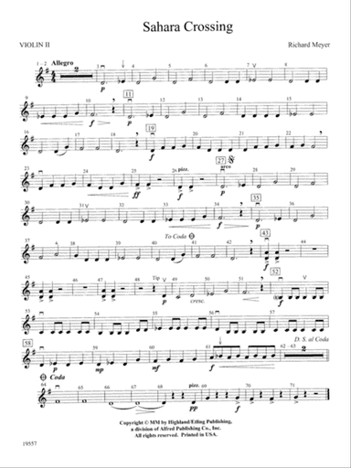 Sahara Crossing: 2nd Violin