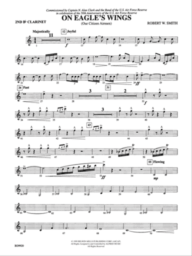 On Eagle's Wings: 2nd B-flat Clarinet