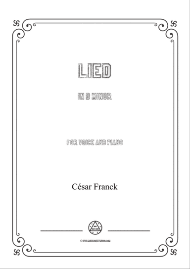 Franck-Lied in d minor,for voice and piano