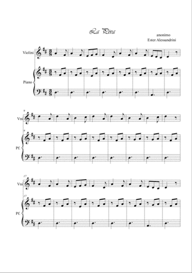 La Piva. Violin and piano