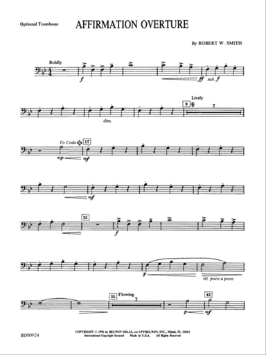 Affirmation Overture: 2nd Trombone