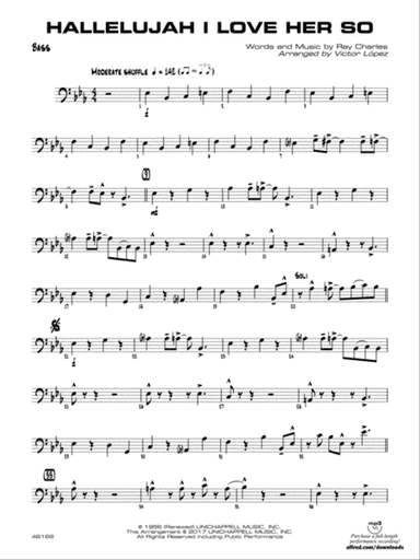 Hallelujah I Love Her So: String Bass