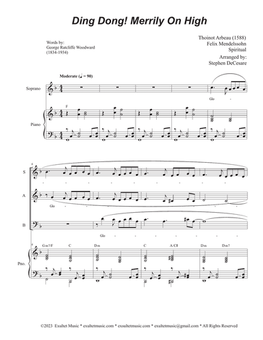Ding Dong! Merrily On High (Vocal Trio - (SAB)
