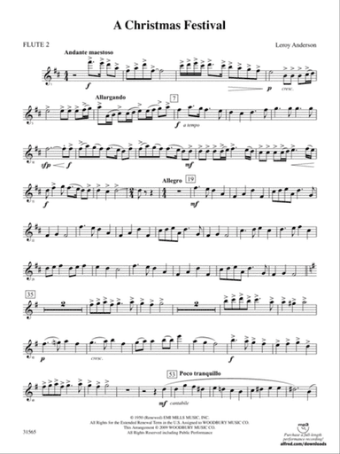 A Christmas Festival: 2nd Flute