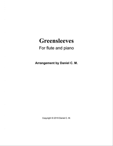 Greensleeves for flute and piano (easy)