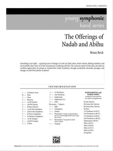 The Offerings of Nadab and Abihu: Score