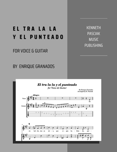 El tra la la y el punteado (for Voice & Guitar)
