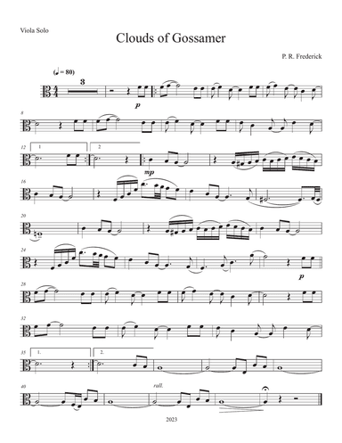Clouds of Gossamer (Viola solo)
