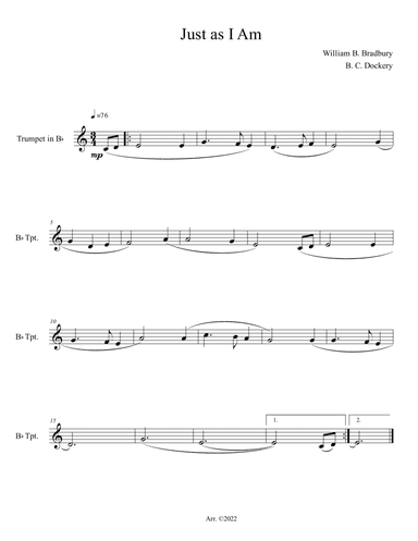 Just As I Am (Trumpet Solo)