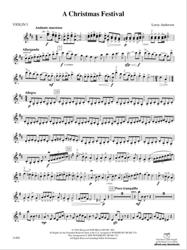 A Christmas Festival: 1st Violin