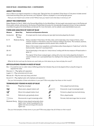 Hues of Blue: C Educational Pack