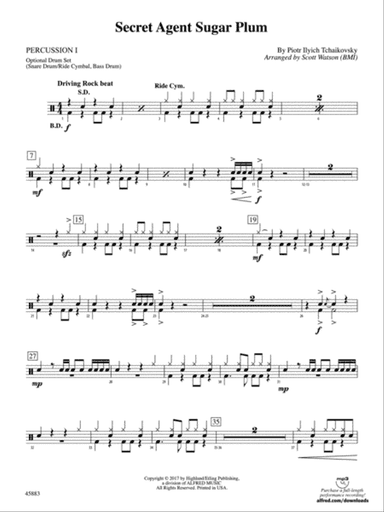 Secret Agent Sugar Plum: 1st Percussion