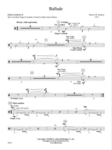 Ballade: 2nd Percussion