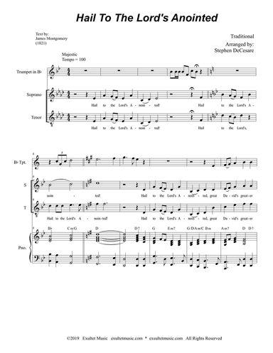 Hail To The Lord's Anointed (Duet for Soprano and Tenor Solo)