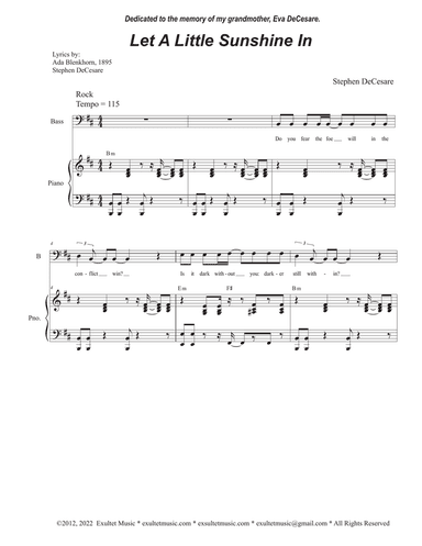 Let A Little Sunshine In (Vocal Trio - (SAB)