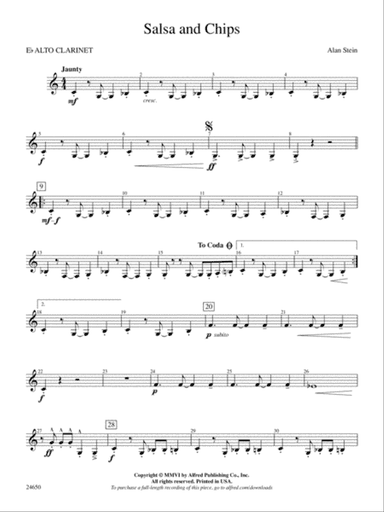 Salsa and Chips: E-flat Alto Clarinet