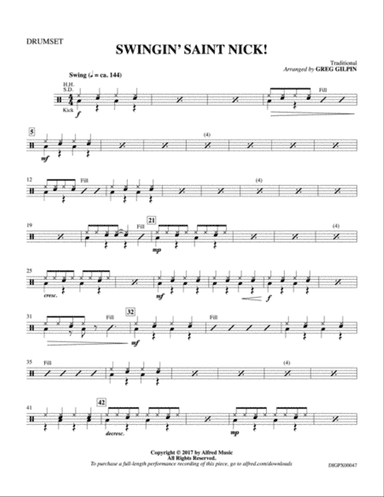 Swingin' Saint Nick!: Drums