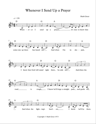 Whenever I Send Up a Prayer