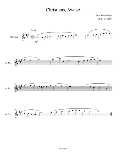 Christians Awake (Alto Sax Solo)