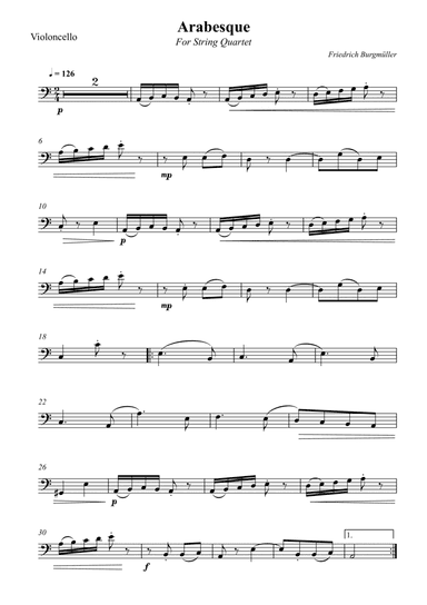 Arabesque For Cello