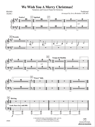 We Wish You a Merry Christmas: Piano Accompaniment