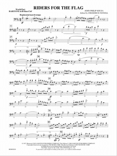 Riders for the Flag: (wp) B-flat Baritone B.C.