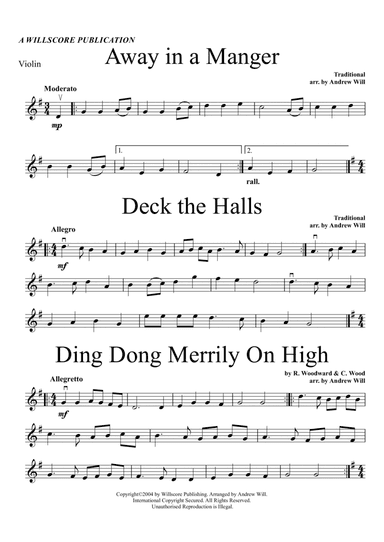 Christmas Carol Selections - Violin
