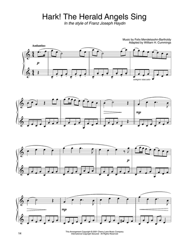 Hark! The Herald Angels Sing (in the style of Haydn) (arr. Carol Klose)