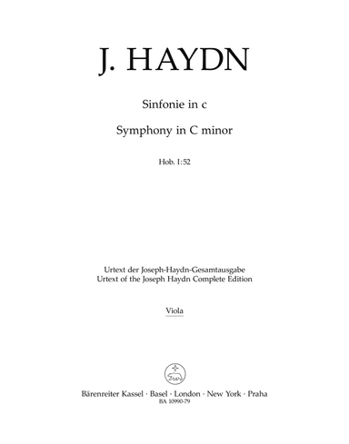 Symphony in C minor Hob. I:52