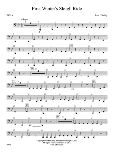 First Winter's Sleigh Ride: Tuba