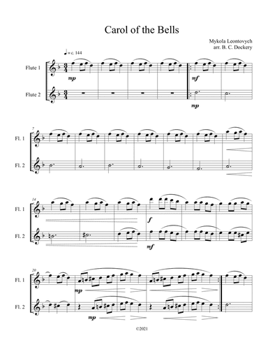 Carol of the Bells (Flute Duet)