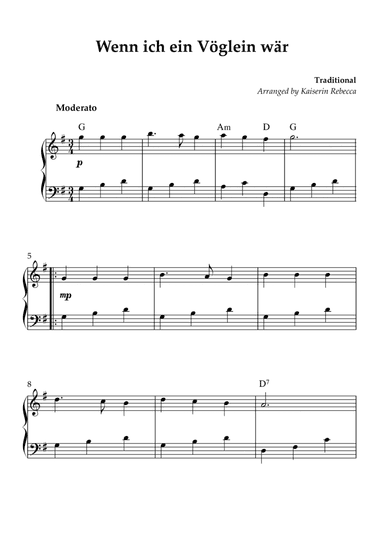 Wenn ich ein Vöglein wär