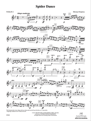 Spider Dance: 1st Violin