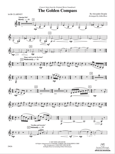 The Golden Compass: 1st B-flat Clarinet