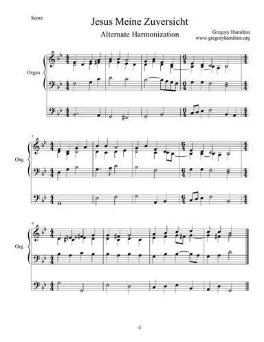 Jesus Meine Zuversicht - Let Thy Blood in Mercy Poured - Alternate Harmonization