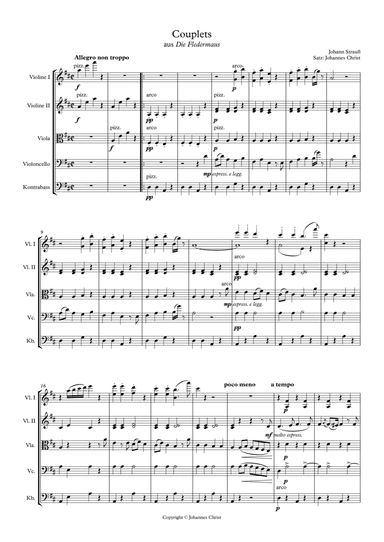 Couplet from "Die Fledermaus"
