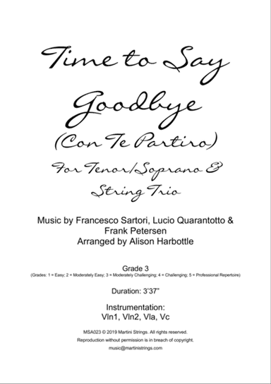 Time To Say Goodbye