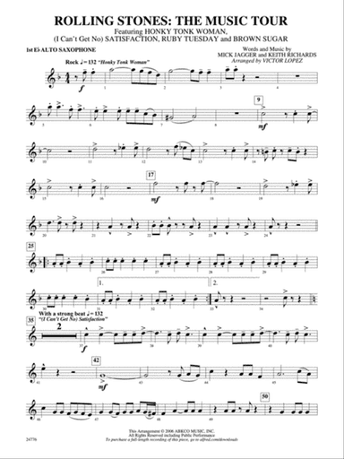 Rolling Stones: The Music Tour: E-flat Alto Saxophone