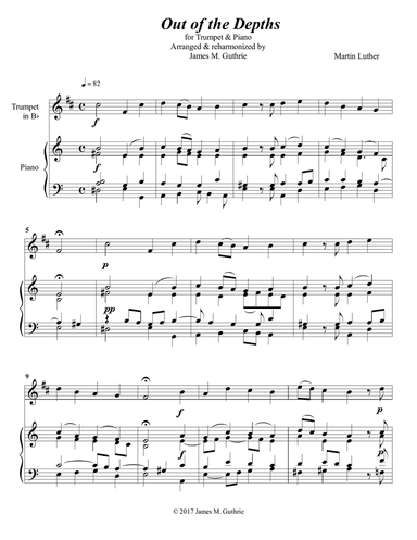 Luther: Out of the Depths for Trumpet & Piano