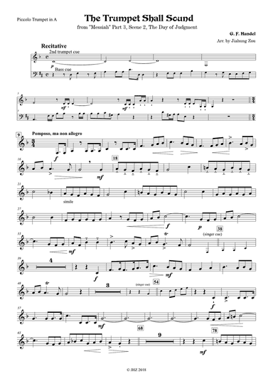 "The Trumpet Shall Sound" for Brass Quintet and Bass Voice