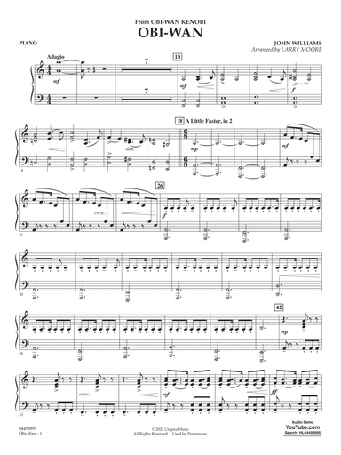 Obi-Wan (from Obi-Wan Kenobi) (arr. Larry Moore) - Piano