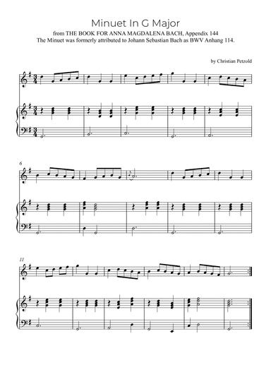 Minuet In G Major