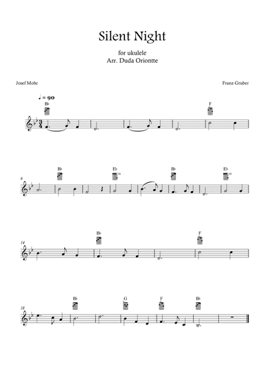 Silent Night (Bb major - TABS - no lyrics)