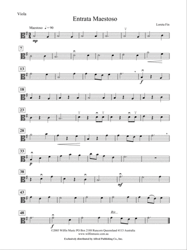 Entrata Maestoso: Viola