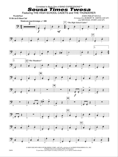 Sousa Times Twosa: (World Part) E-flat Tuba B.C.
