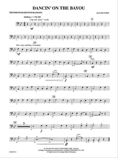 Dancin' on the Bayou: 1st Trombone