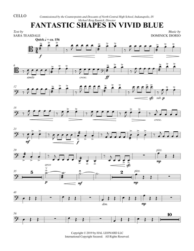 Fantastic Shapes in Vivid Blue - Cello
