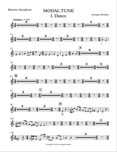 Modal Tune: E-flat Baritone Saxophone