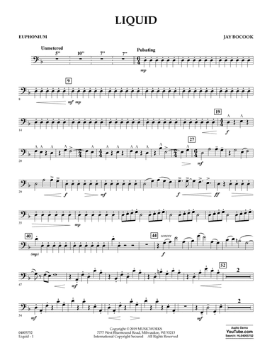 Liquid - Euphonium in Bass Clef